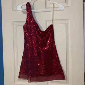 Love Culture Red Sequin Top